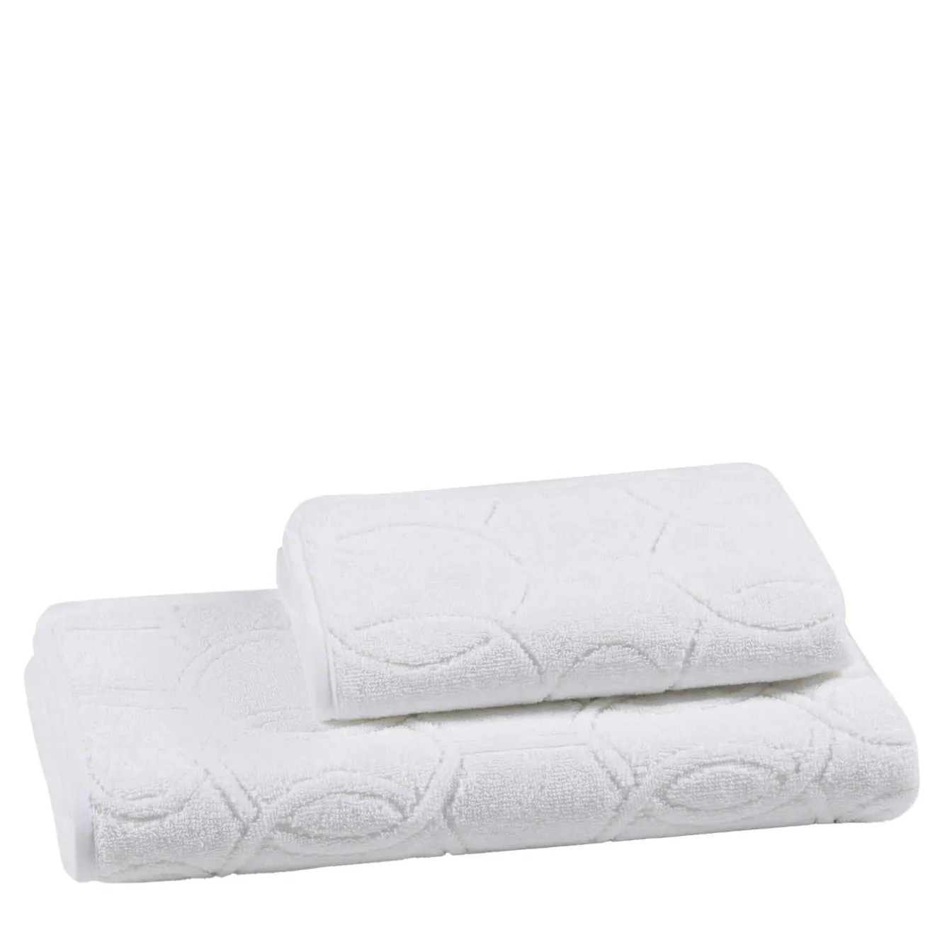 Rivolta Carmignani Set di asciugamani bianchi jacquard Shangri-La