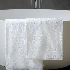 Rivolta Carmignani Set di asciugamani bianchi jacquard Shangri-La