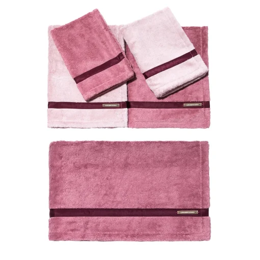 Alessandro Di Marco Set di asciugamani da bagno grandi - Rosa cipria antico