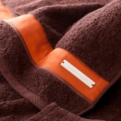 Alessandro Di Marco Set di asciugamani da bagno - Marrone e arancione