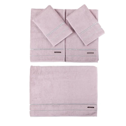 Alessandro Di Marco Set di asciugamani da bagno grandi - Rosa cipria