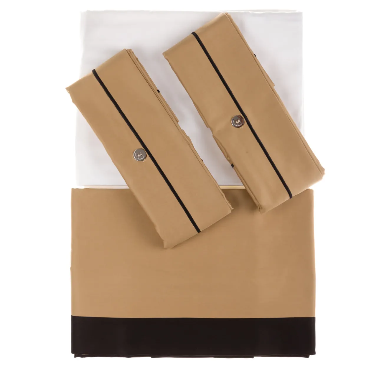 Alessandro Di Marco Set di biancheria da letto estiva - Beige e nero