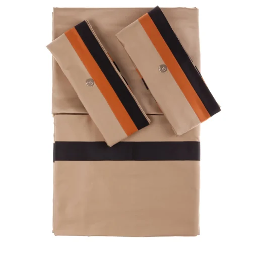 Alessandro Di Marco Set di biancheria da letto estiva - Beige e arancione