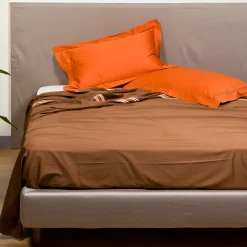 Alessandro Di Marco Set di biancheria da letto estiva - Marrone e arancione