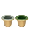 Internoitaliano Set di due cachepot Pofi verde e azzurro