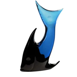 Fornace Mian Set di due pesci luna color rubino e ambra per acquario