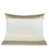 Mastro Raphael Set di lenzuola e due federe in raso di cotone beige Tivoli