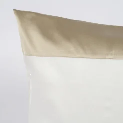 Mastro Raphael Set di lenzuola e due federe in raso di cotone beige Tivoli