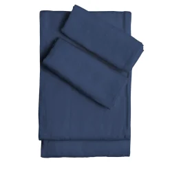 Sesia&Co. Set di Lenzuola King Size in Lino colore Mirtillo
