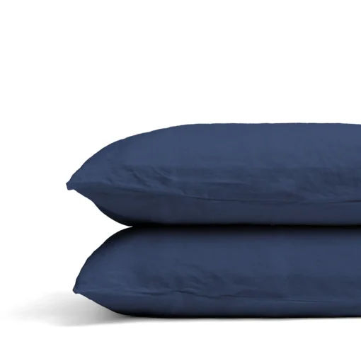 Sesia&Co. Set di Lenzuola King Size in Lino colore Mirtillo