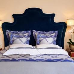 Verderoccia Set di lenzuola King US in Cina blu jacquard di Quattro Generazioni