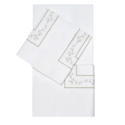 Verderoccia Set di lenzuola Roma White & Silver Olive US King