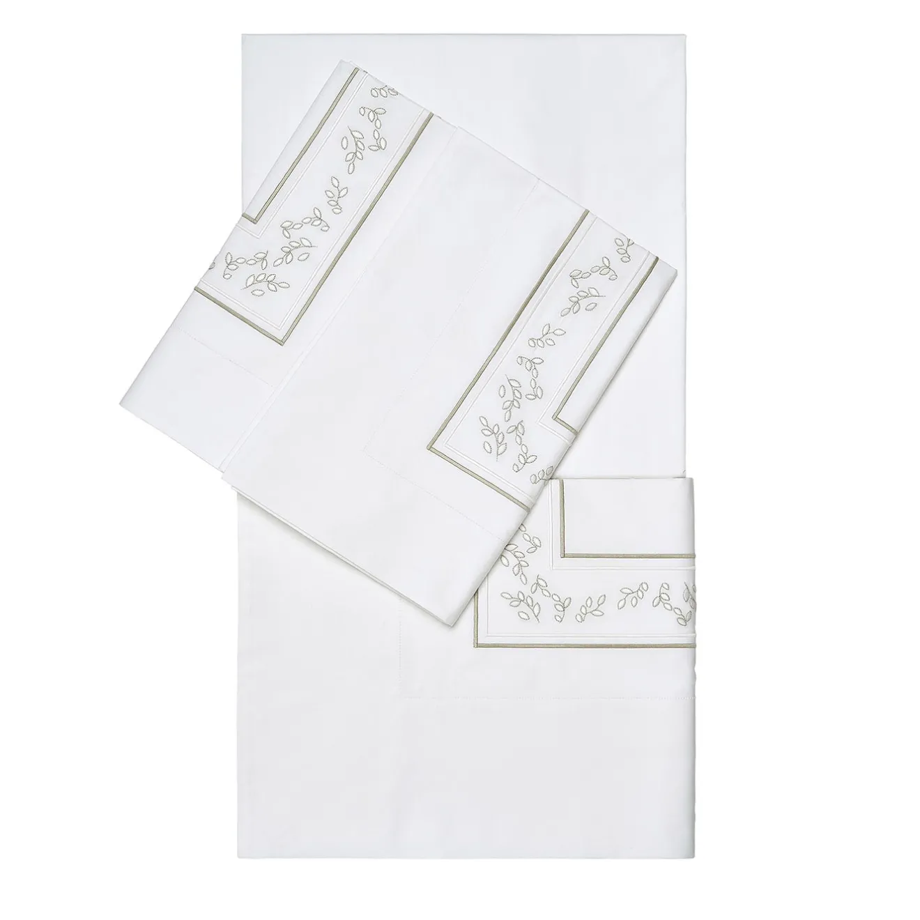 Verderoccia Set di lenzuola Roma White & Silver Olive US King