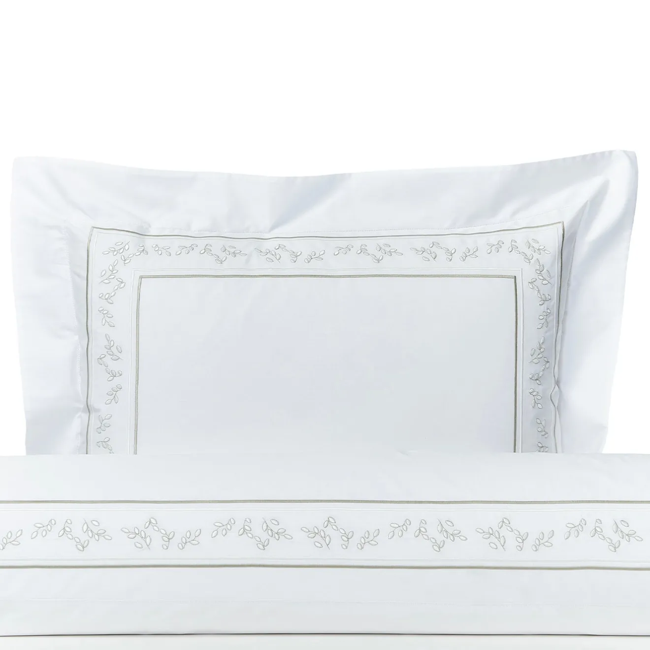 Verderoccia Set di lenzuola Roma White & Silver Olive US King