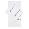 Verderoccia Set di lenzuola Tuffo Bianco e Blu Assisi US King