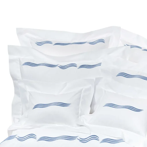 Verderoccia Set di lenzuola Tuffo Bianco e Blu Assisi US King