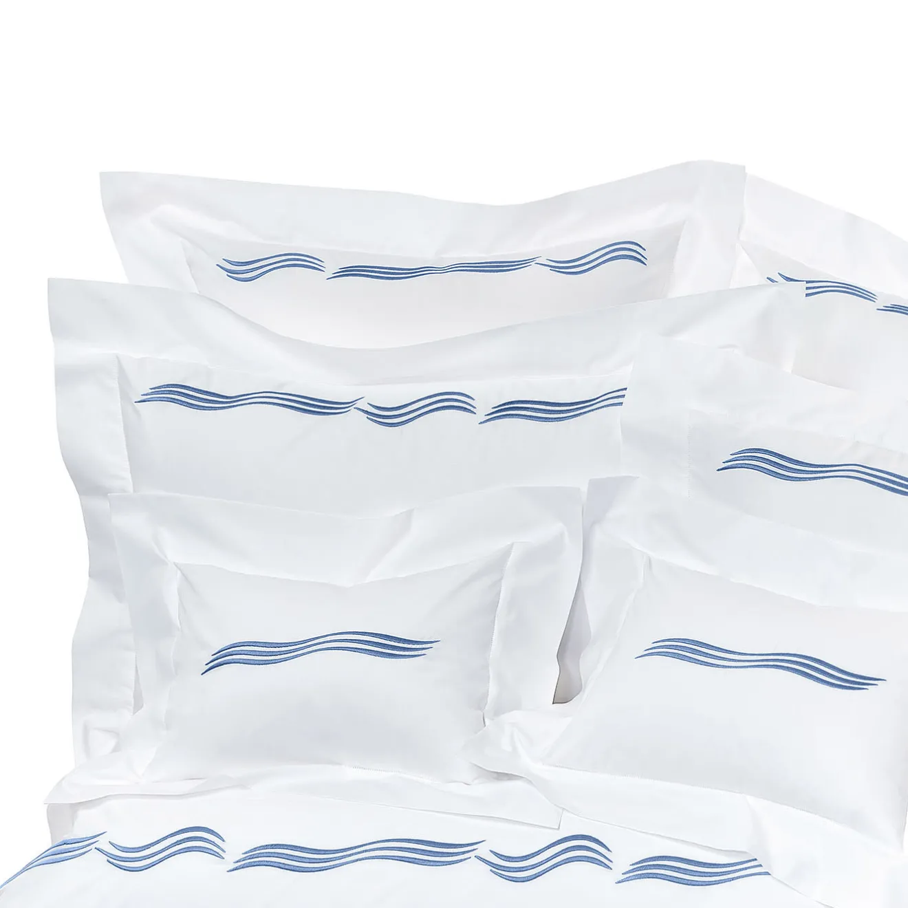 Verderoccia Set di lenzuola Tuffo Bianco e Blu Assisi US King