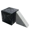 FiammettaV Home Collection Set di oggetti decorativi in marmo bianco di Carrara e marmo nero di Marquina