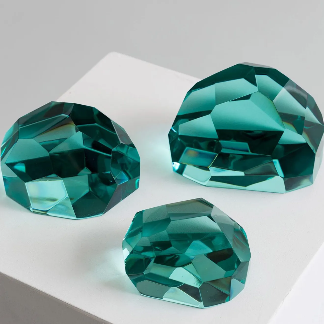 Ghirò Studio Set di tre sculture di cristallo Gems