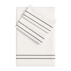 Biancoperla Set lenzuola Horizon in Cotone Satinato Bianco