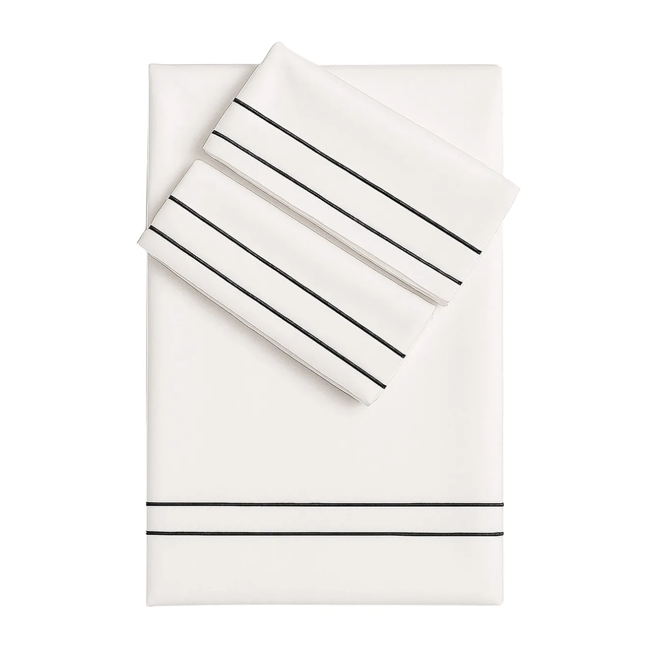 Biancoperla Set lenzuola Horizon in Cotone Satinato Bianco