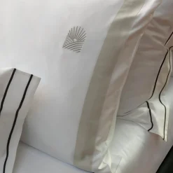 Biancoperla Set lenzuola Horizon in Cotone Satinato Bianco
