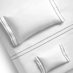Biancoperla Set lenzuola Horizon in Cotone Satinato Bianco
