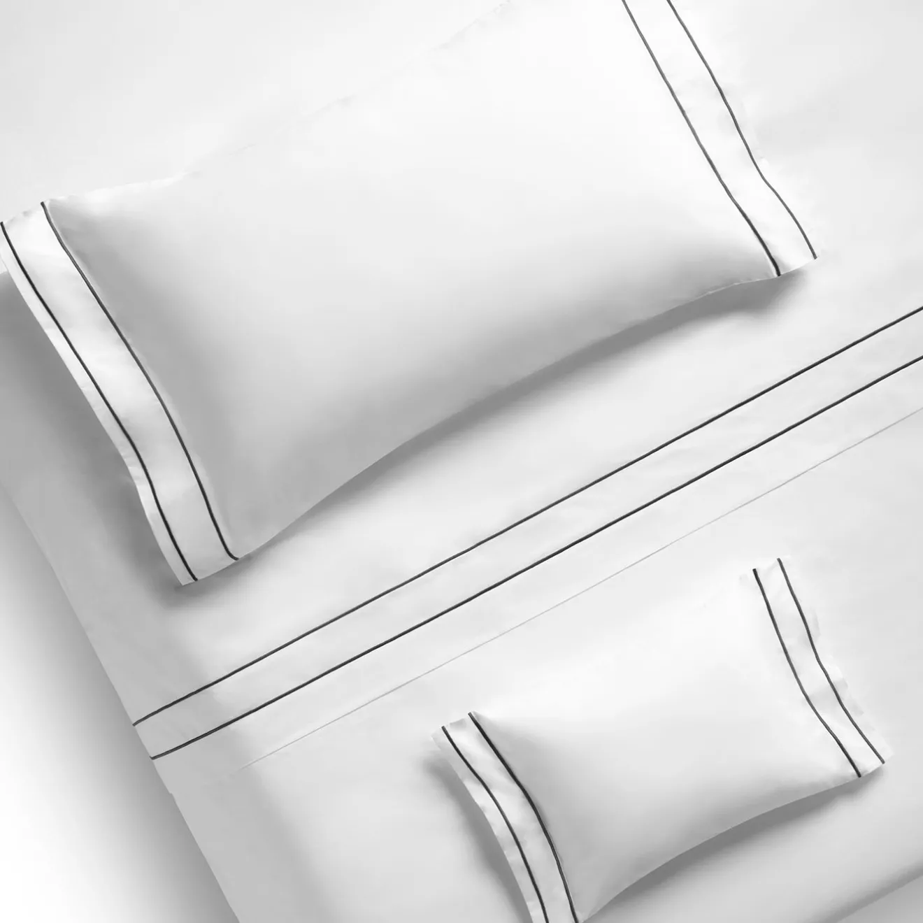 Biancoperla Set lenzuola Horizon in Cotone Satinato Bianco