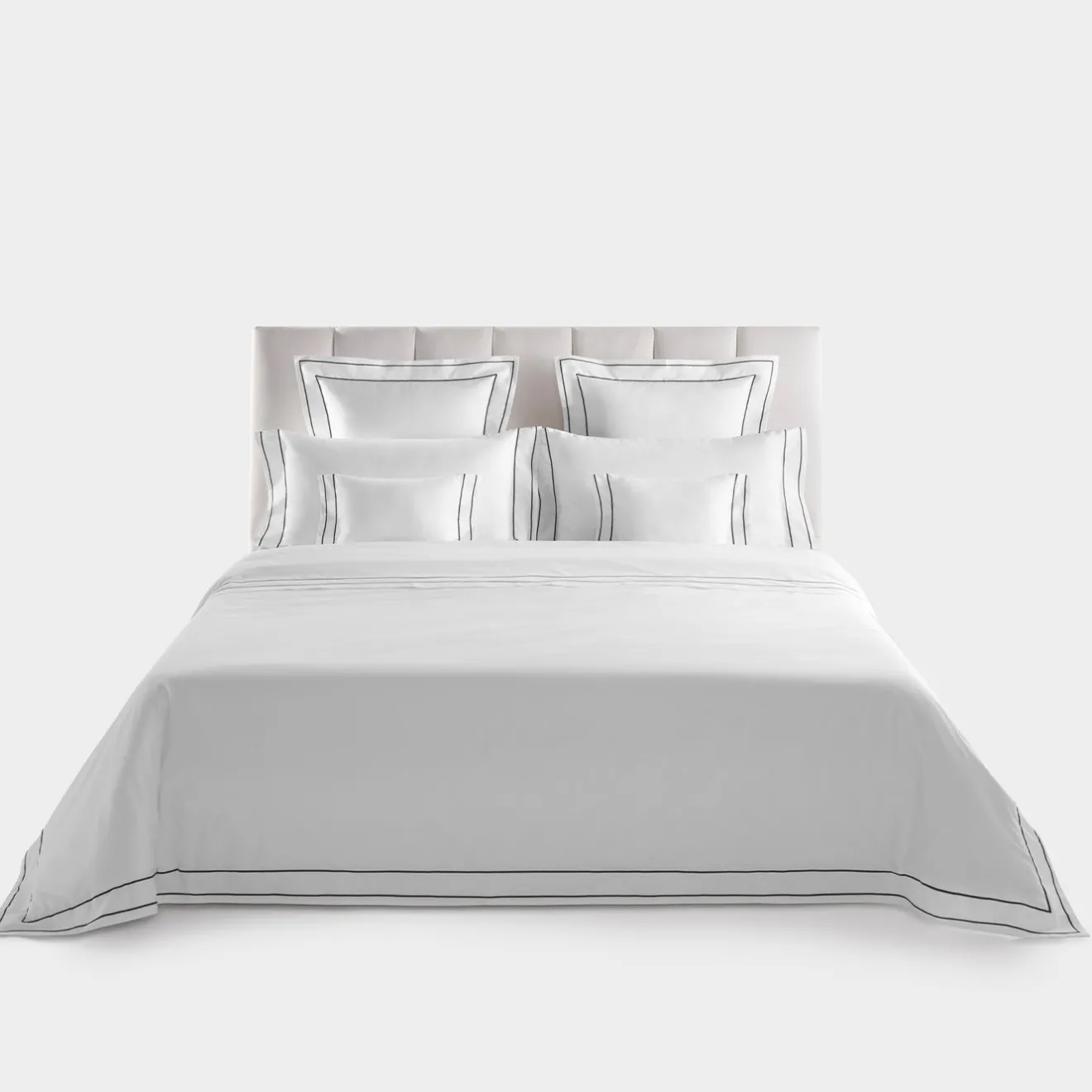 Biancoperla Set lenzuola Horizon in Cotone Satinato Bianco