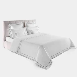 Biancoperla Set lenzuola Horizon in Cotone Satinato Bianco