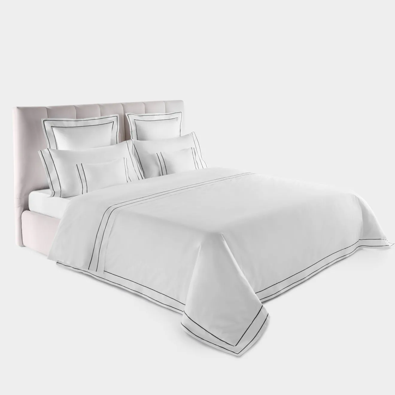 Biancoperla Set lenzuola Horizon in Cotone Satinato Bianco