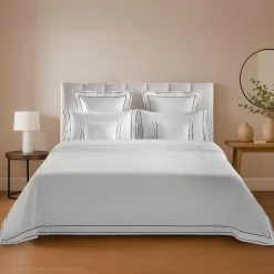 Biancoperla Set lenzuola Horizon in Cotone Satinato Bianco