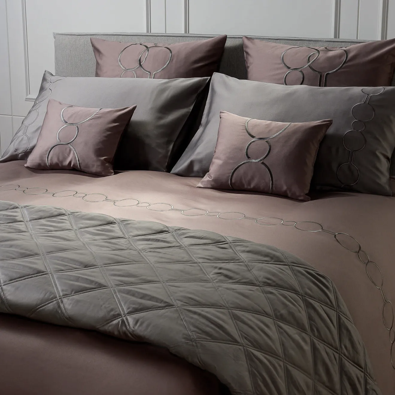 Rivolta Carmignani Shangri-La Rosa Tropea Set di 2 federe