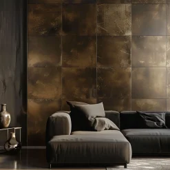 Favel Sintesi Orbitale Set di 4 piastrelle in ottone brunito scuro