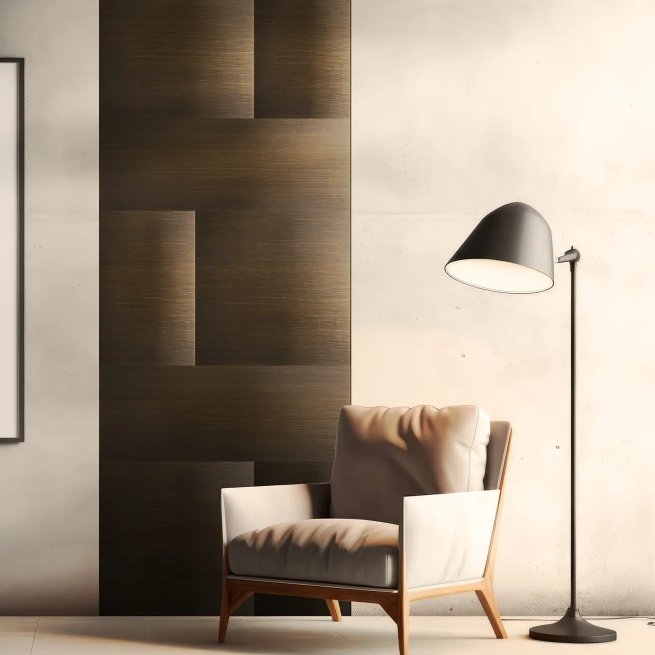 Favel Sintesi Set di 4 piastrelle in ottone brunito di notte