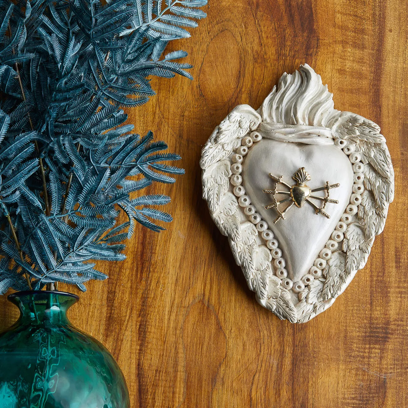 Cuore di Argilla SPADE SACRE CUORE IN CERAMICA BIANCA