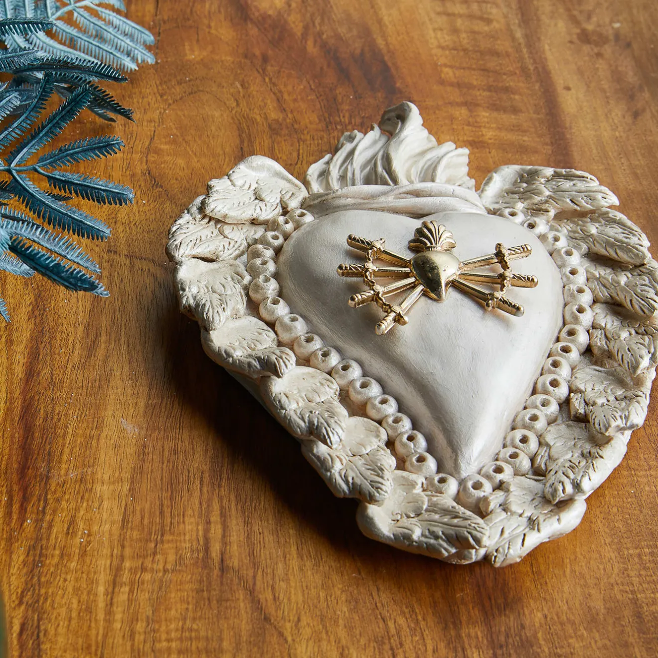 Cuore di Argilla SPADE SACRE CUORE IN CERAMICA BIANCA