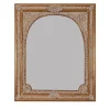 Caiafa Specchio ad arco con fiori in porcellana Capodimonte e dettagli dorati dipinti a mano