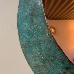 dAM Atelier Specchio da muro in rame verde Pavé