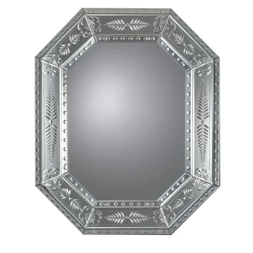 Barbini Specchio da muro Salviati ottagonale in argento