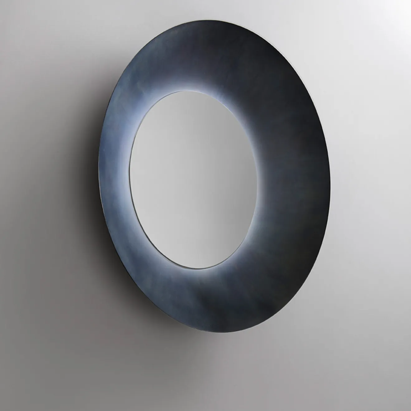 De Castelli Specchio da parete Brame in acciaio inossidabile con luce LED di R&D