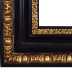 Caiafa Specchio da parete Cassonetto Impero in ebano e oro