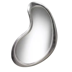 Spini Firenze Specchio da Parete in Legno con Foglia d'Argento in Forma Irregolare Joan