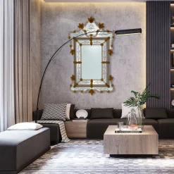 Fratelli Tosi Specchio da parete in vetro di Murano Toronto