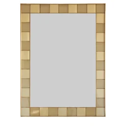 Matlight Milano Specchio da parete in vetro e ottone satinato