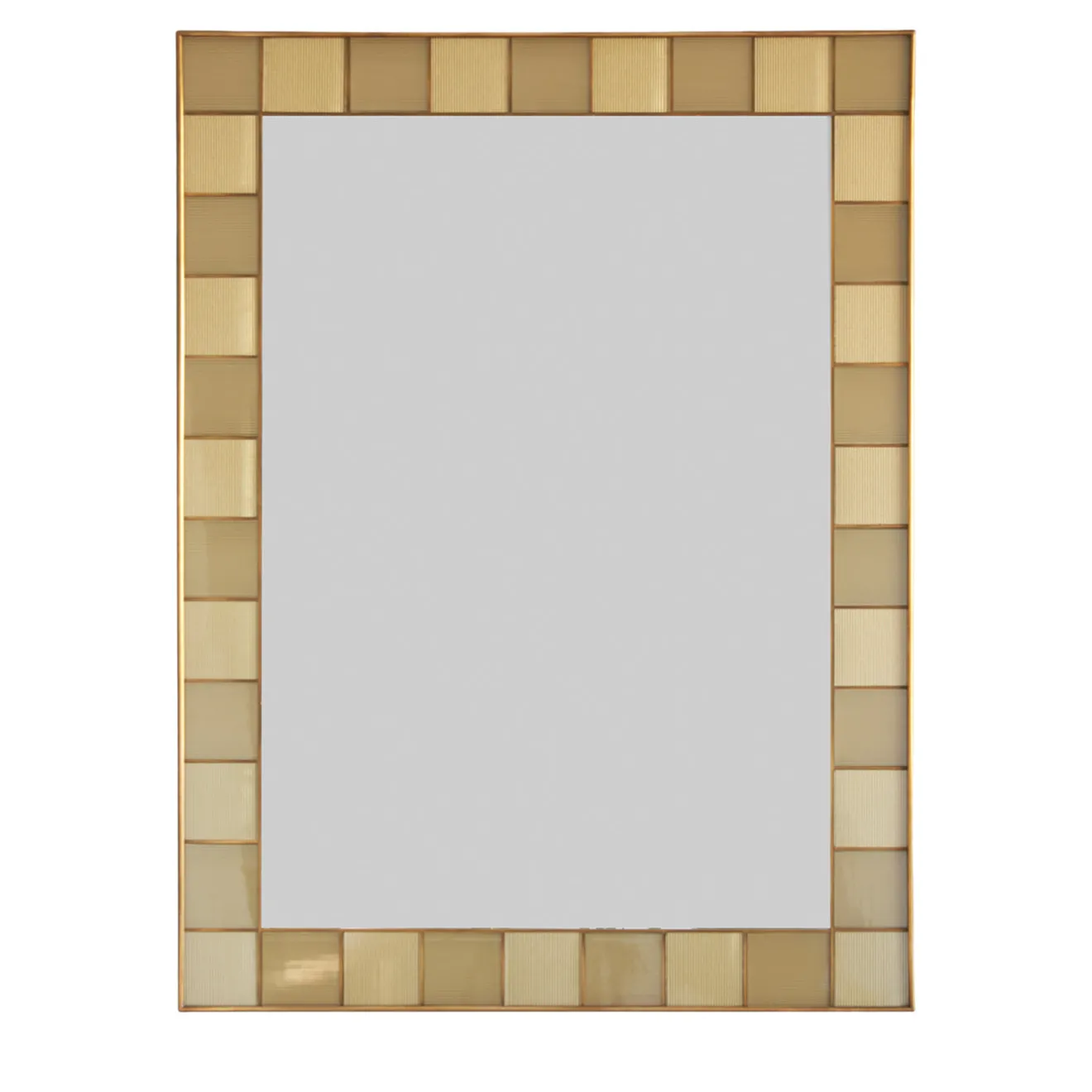 Matlight Milano Specchio da parete in vetro e ottone satinato