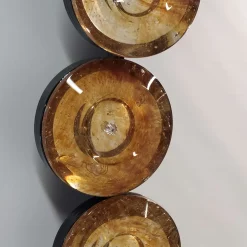 Fratelli Tosi Specchio da parete in vetro di Murano Goccia Ambra