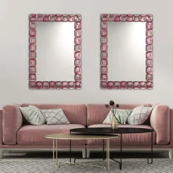 Fratelli Tosi Specchio da parete in vetro di Murano Rettangolo Rubino