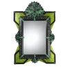 Barbini Specchio da parete Kinda in vetro di Murano verde