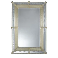 Barbini Specchio da parete Litumancerse con foglia d'oro